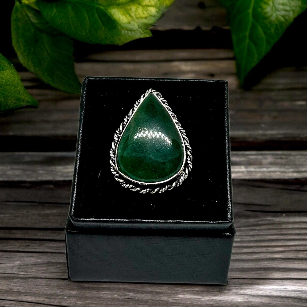 Green Aventurine Sterling Silver Ring